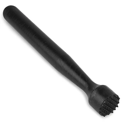 Image of Plastic Muddler Black by bar@drinkstuff Cocktail Muddler, Bar Drinks Muddling Stick Ideal for Making Mojito Cocktails