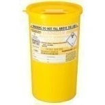 Image of Large Sharps Bin 5 Litre Yellow Lid