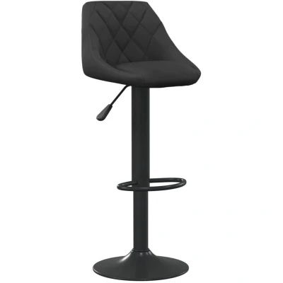 Image of vidaXL Bar Stool Black Velvet
