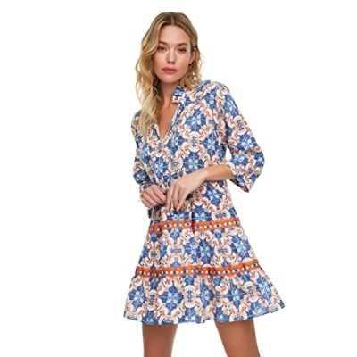 Image of Trendyol FeMan Mini Basic Relaxed fit Woven Dress