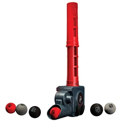 Image of Franklin Sports Automatic Mini Hockey Ball Passer Knee Includes Six Balls NHL Licensed