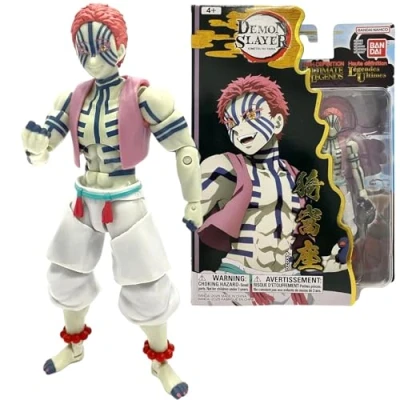 Image of BANDAI Ultimate Legends Akaza Action Figure 12.5cm Demon With 27 Points Of Articulation And Accessories Gift Collectable Slayer Anime Manga Merch Figures