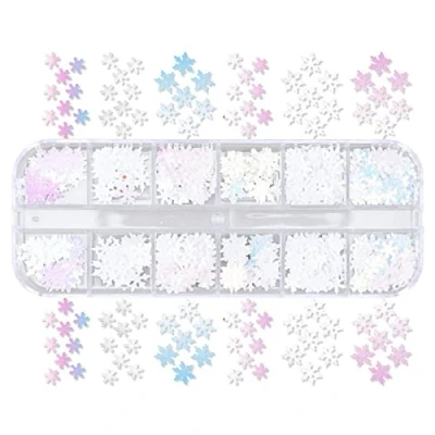 Image of Snowflake Flakes for Resin Shaker Fillers Epoxy Molds Fillings Christmas Art Sequins
