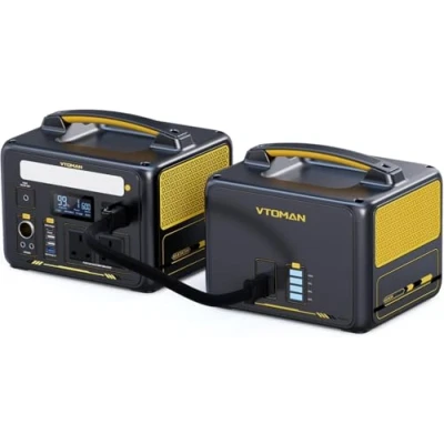 Image of VTOMAN Jump 600X Portable Power Station with Extra Battery 600W/939Wh Durable LiFePO4 600W Constant Power, Regulated 12V DC, PD 60W USB C for Camping,Travel,Home Backup