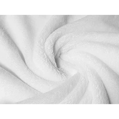 Image of Bamboo Terry Towelling Fabric Material White, 1Mtr 150cm x 100cm