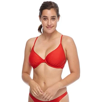Image of Body Glove Women&#039;s Solo Solid Underwire D, Dd, E, F Cup Bikini Top Swimsuit, Smoothies True, D