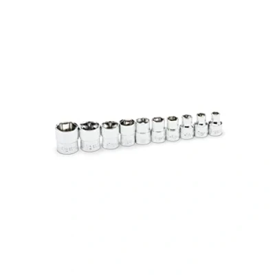 Image of GEARWRENCH 10 Piece 1/4&quot; Drive 6 Point SAE Stubby Socket Set 81395