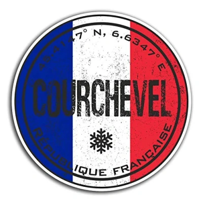 Image of 2 x 10cm Courchevel France Vinyl Stickers Travel Sticker Laptop Luggage #23281 (10cm Wide)