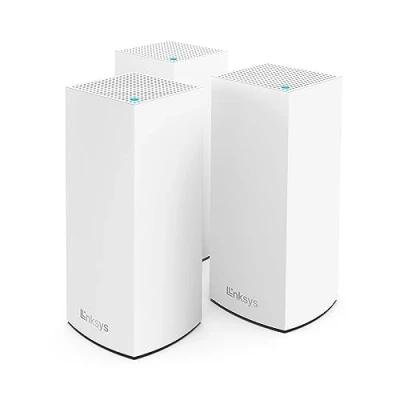 Image of Linksys Atlas 6 Mesh WiFi System Dual Band AX3000 Wireless Router with up to 3.0 Gbps Speed, 4x Faster for 75+ Devices &amp; 6,000 sq ft Coverage 3 Pack, White