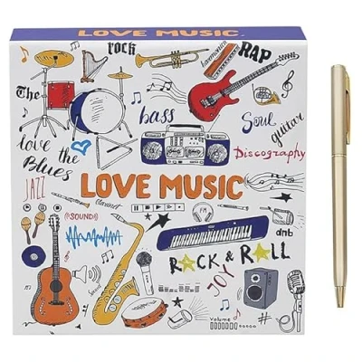 Image of Lesser &amp; Pavey Love Music Memo Block For Notes High Grade Papers To Calenders and Important Events Do List Notebooks Journal Short