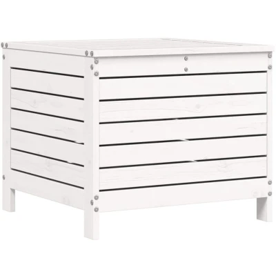 Image of vidaXL Garden Footstool White 62x63.5x53.5 cm Solid Wood Pine