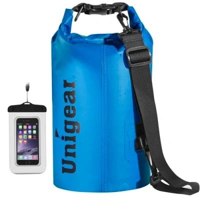 Image of Unigear Dry Bag 2L/5L/10L/20L/30L/40L Waterproof Sack Roll Top with Phone Case and Long Adjustable Shoulder Strap for Boating/Kayaking/Fishing/Rafting/Swimming/Camping/Snowboarding
