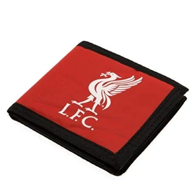 Image of Liverpool FC Football Crest Nylon Money Wallet, Red