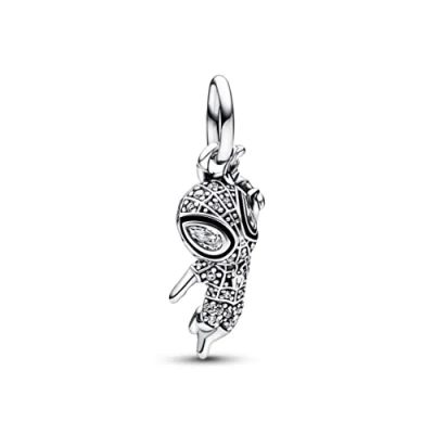 Image of Pandora Marvel Spider Man Pave Charm Sterling Silver with Cubic Zirconia Stones x Collection Compatible Moments Bracelets 392353C01, one size, Silver,