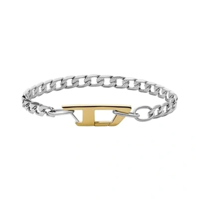 Image of Diesel Bracelet silvercoloured, Men&#039;s, Size: One Size, Silver coloured