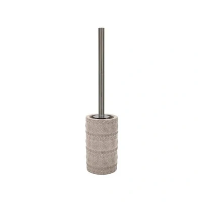 Image of Spirella Toilet Brush with Holder Porcelain Relief Beige, Stainless Steel Plastic, 9x39cm