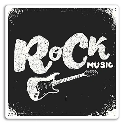 Image of 2 x 10cm Rock Music Vinyl Stickers Guitar Band Sticker Laptop Luggage #17729 (10cm Wide)