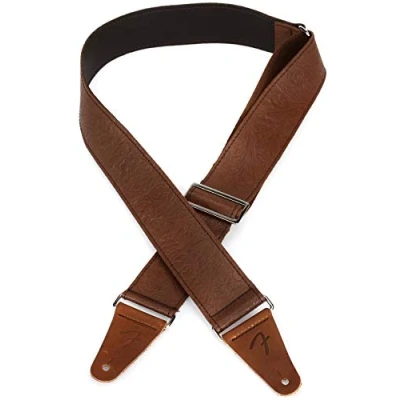 Image of Fender Tooled Leather Strap 2&quot; Wide Brown