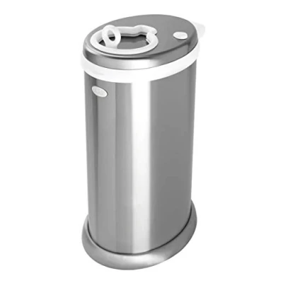 Image of Ubbi Steel Odour Locking Nappy Disposal Bin, No Special Bag Required Money Saving, Awards Winning, Modern Design Registry Must Have Silver Chrome