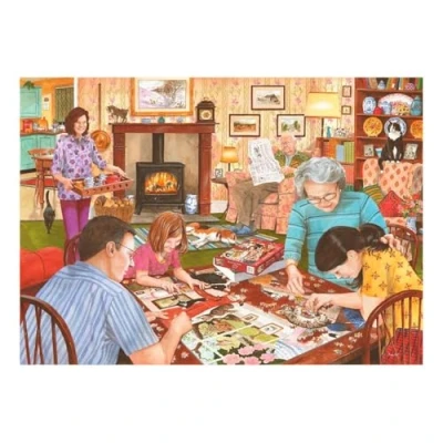 Image of The House of Puzzles Bits &amp; Pieces Jigsaw Big 500 Piece Jigsaws For Adults, Extra Large Pieces, Artist Illustrated, Scenic Landscape, Deluxe Puzzle Gifts