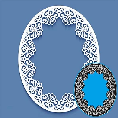 Image of Cutting Dies for Card Making, YunTrip Lace Egg Metal DIY Scrapbooking Album Embossing Photo Craft Paper Cards Decorative