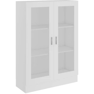 Image of vidaXL Vitrine Cabinet White 82.5x30.5x115 cm Engineered Wood