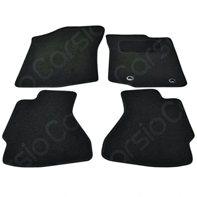 Image of Carsio Carpet Car Mats For Toyota Prius 2005 to 2009 4 Piece Set Tailored Fit Floor Mat Complete Accessory Black Custom Fitted All Weather, Anti Slip Backing &amp; Trim