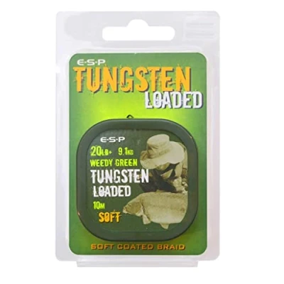 Image of ESP Tungsten Loaded Hooklink (Soft/Weedy Green/10m)