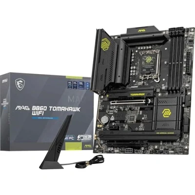Image of MAG B860 TOMAHAWK WIFI Motherboard, ATX Supports Intel Core Ultra Processors (Series 2), LGA 1851 DDR5 Memory Boost 9200+ MT/s OC, 1 x PCIe 5.0 x16, M.2 Gen5, 5G LAN, Wi Fi 7