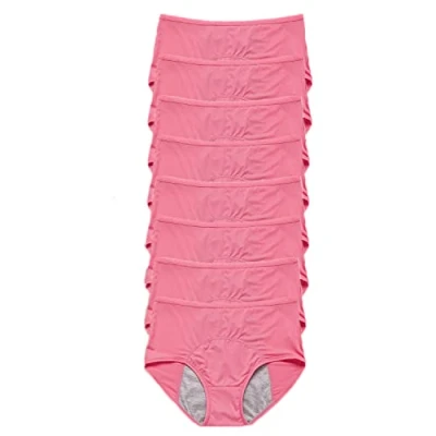 Image of JARMAY Upgrade High Waist Leak Proof Panties, 8 Pack Panties for Women, Comfort Leakproof Plus Size Women&#039;s (Pink, 2XL)