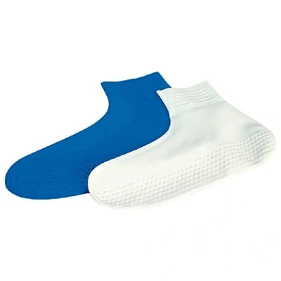 Image of Zoggs Unisex Latex Pool Socks, White or Navy, 8 11