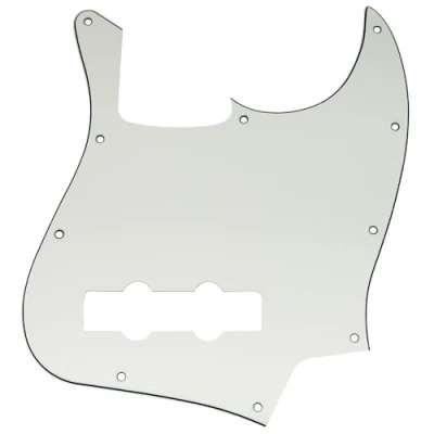 Image of Musiclily 10 Hole J Bass Pickguard for Fender American/Mexican Made Standard Jazz Bass, 3Ply Parchment