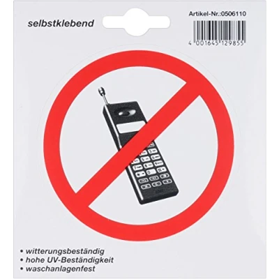 Image of Meister Adhesive Sign No Entry Symbol Sticker/Information Sign/Doorplate/Sign Mandatory Sign/Commercial products Property Marking, 506110