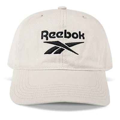 Image of Reebok Unisex&#039;s Casual Relaxed Logo Cap with Adjustable Strap for Men and Women (One Size Fits Most) Baseball, Moonstone
