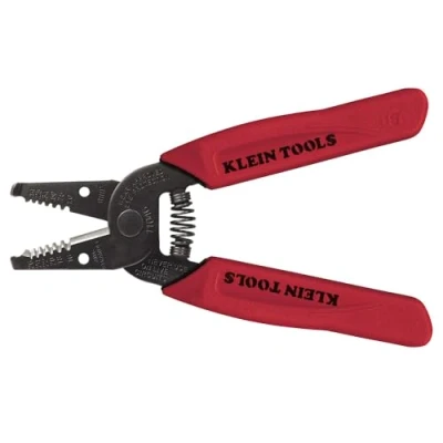 Image of Klein Tools 11047 Wire Stripper/Cutter, Made in USA, Compact, Lightweight, Hardened Steel, Precision Ground, for Stranded and Solid Wires