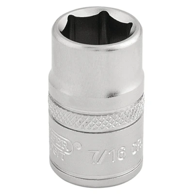 Image of Draper 6 Point Imperial Socket, 3/8&quot; Sq. Dr., 7/16&quot;