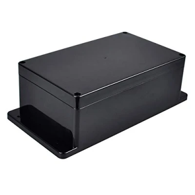 Image of Project Box with Fixed Ear Therlan DIY IP65 Waterproof Junction ABS Universal Electronics Enclosure Black Boxes Dustproof Plastic Case Indoor Outdoor Connecting(200*120*75mm)