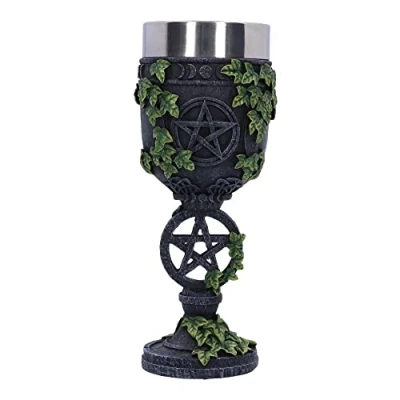 Image of Nemesis Now Aged Pentagram Goblet, Grey, 19.5cm, Resin