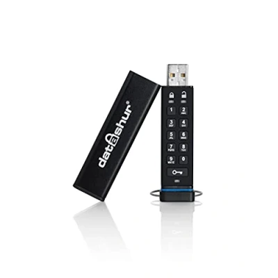 Image of iStorage datAshur 8 GB Secure Flash Drive Password protected Dust &amp; Water Resistant Portable Hardware Encryption