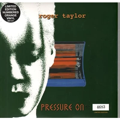 Image of Roger Taylor Pressure On Orange vinyl + Numbered Sleeve 1998 UK 7&quot; R6507