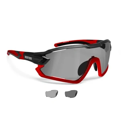 Image of BERTONI Sport Sunglasses Cycling MTB Running Ski Golf Polarized Photochromic with Optical Carrier mod. QUASAR