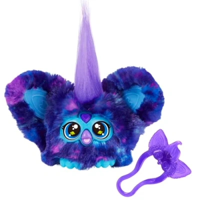Image of Furby Furblets Star Lee Mini Electronic Plush Toy, Orange, White, Black