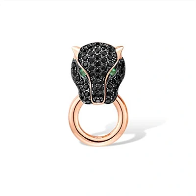 Image of Santuzza Panther Pendant 925 Sterling Silver Black Spinel Leopard Pendants for Women