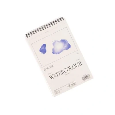 Image of Hartem Watercolour pad of 20 sheets Ring Binding Weight 300 g/m2 Size A5 (14.8 x 21 cm)