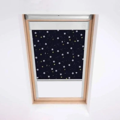 Image of Skylight Blinds For VELUX Roof Windows Blackout Blind Silver Aluminium Frame (M04, Nightfall)