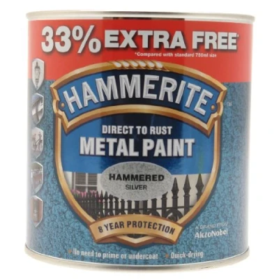 Image of Hammerite Hammered 750ML+33% Silver