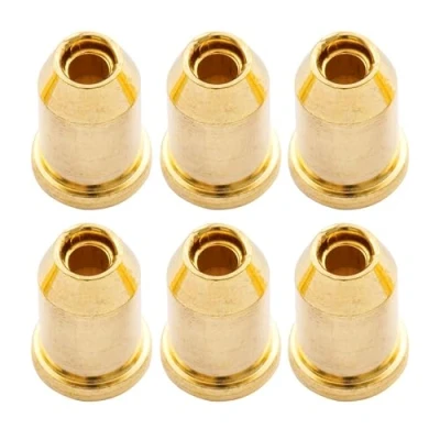 Image of Musiclily Vintage Guitar Through Body Smooth String Mounting Ferrules, Gold(6 Pieces)