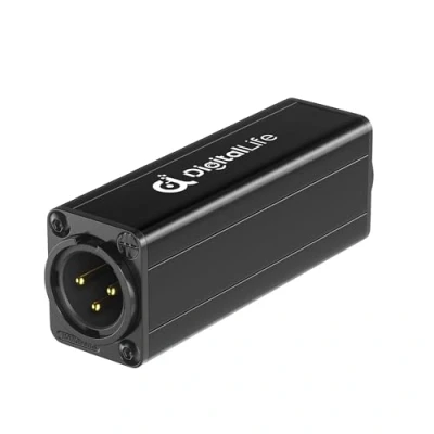 Image of DigitalLife Single Channel XLR Audio Ground Loop Noise Isolator Hum Eliminator Passive, A600 I, M/F