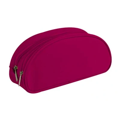 Image of Clairefontaine 8344C Large Oval Pencil Case 2 Compartments 22x8x10 cm, Raspberry