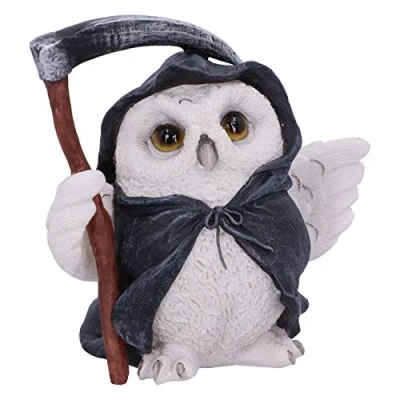 Image of Nemesis Now Flight Grim Reaper Owl Familiar Figurine, White, 12.5cm
